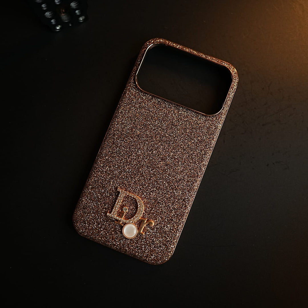 FRATO iPhone 17 Series Luxury Glitter Case with 3D Metal Emblem for iPhone 17 Series | Premium Sparkle Finish
