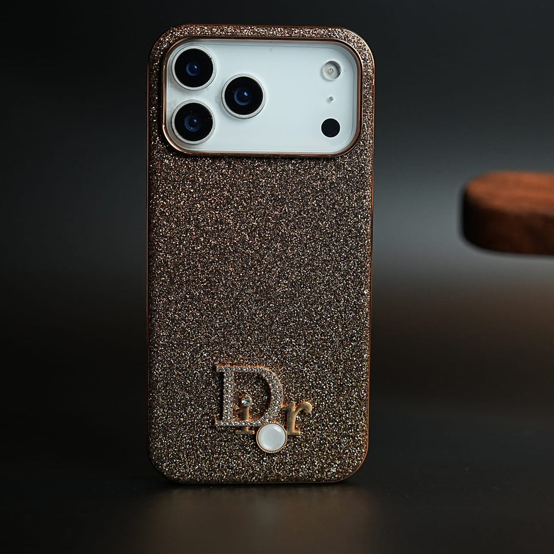 FRATO iPhone 17 Series Luxury Glitter Case with 3D Metal Emblem for iPhone 17 Series | Premium Sparkle Finish
