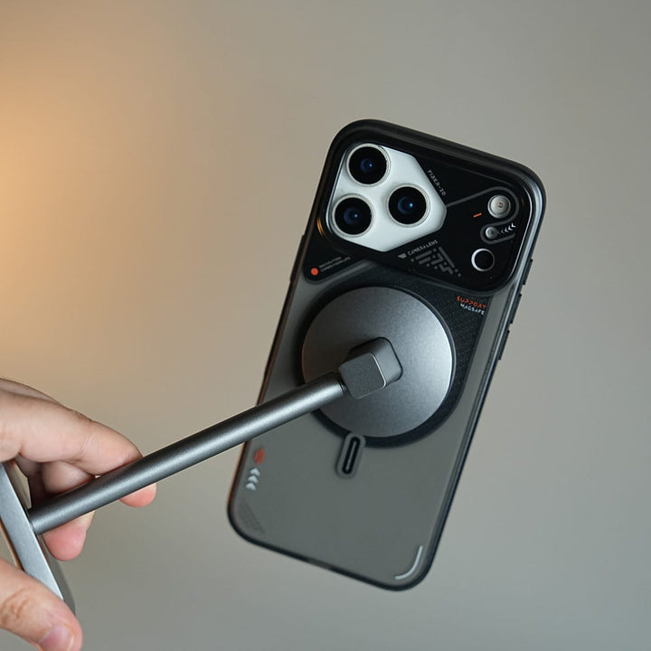 FRATO iPhone 17 Series Mechanical Design Magnetic Case for 17 Series | Translucent Protective Cover