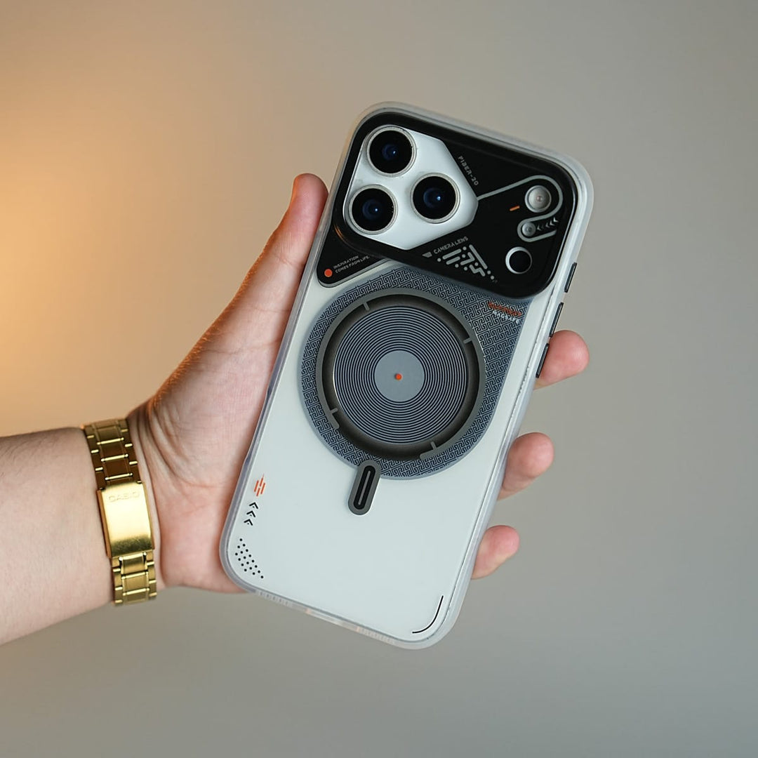 FRATO iPhone 17 Series Mechanical Design Magnetic Case for 17 Series | Translucent Protective Cover