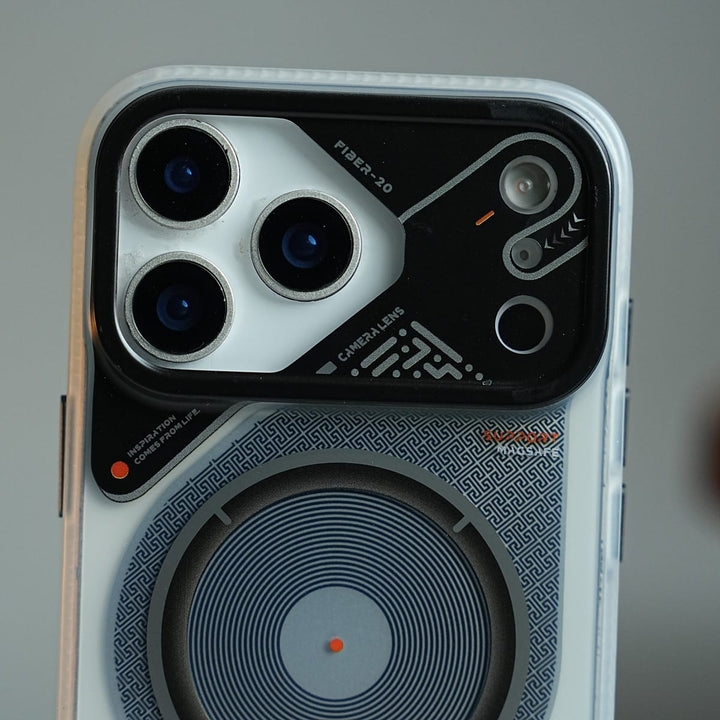 FRATO iPhone 17 Series Mechanical Design Magnetic Case for 17 Series | Translucent Protective Cover