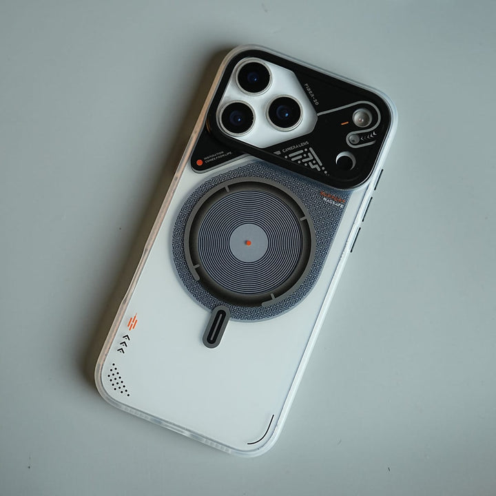 FRATO iPhone 17 Series Mechanical Design Magnetic Case for 17 Series | Translucent Protective Cover