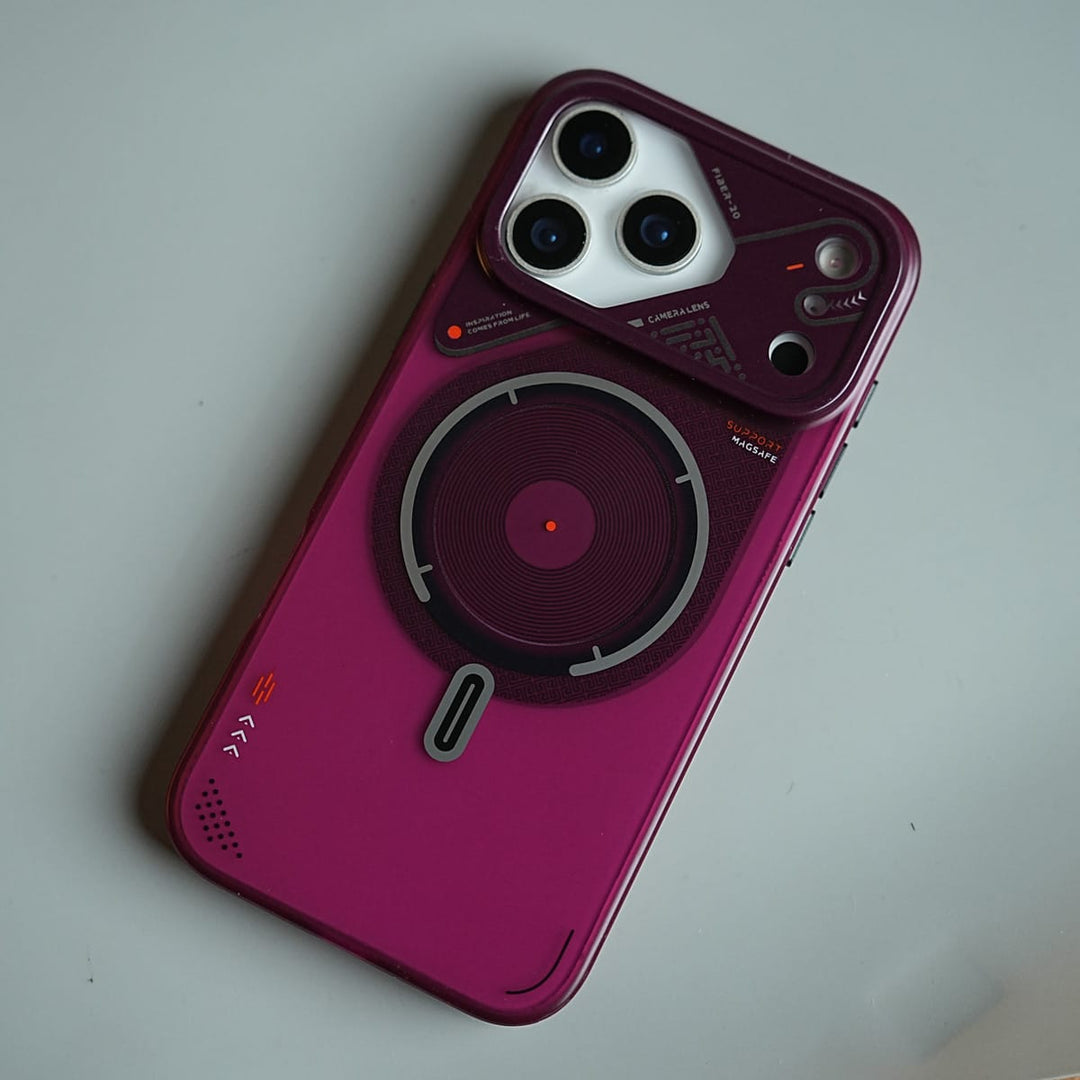 FRATO iPhone 17 Series Mechanical Design Magnetic Case for 17 Series | Translucent Protective Cover