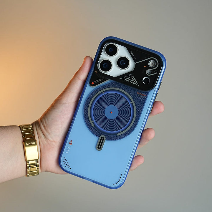 FRATO iPhone 17 Series Mechanical Design Magnetic Case for 17 Series | Translucent Protective Cover