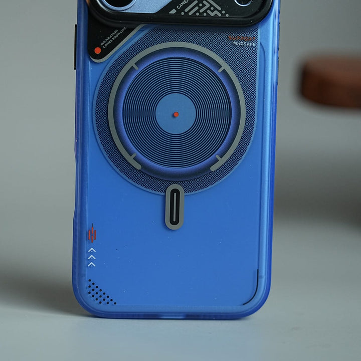 FRATO iPhone 17 Series Mechanical Design Magnetic Case for 17 Series | Translucent Protective Cover