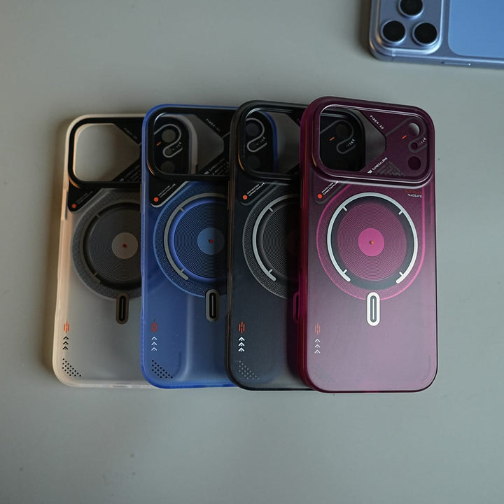 FRATO iPhone 17 Series Mechanical Design Magnetic Case for 17 Series | Translucent Protective Cover