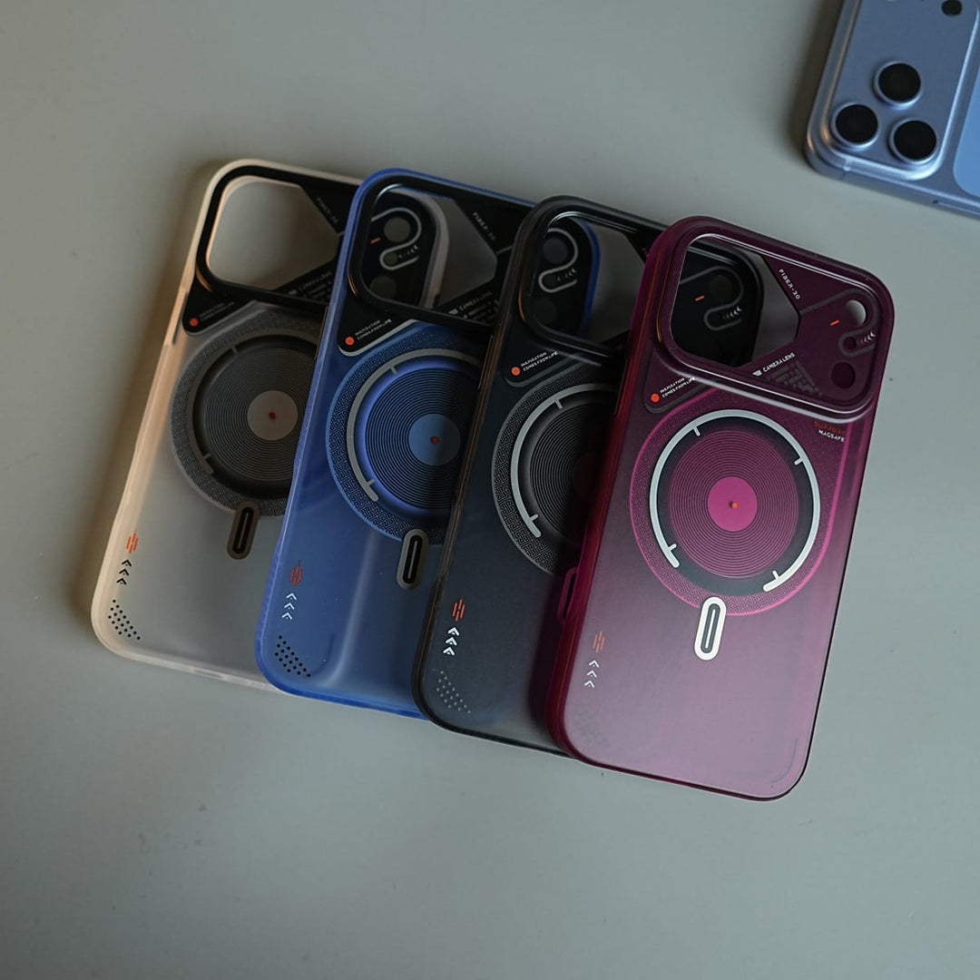 FRATO iPhone 17 Series Mechanical Design Magnetic Case for 17 Series | Translucent Protective Cover