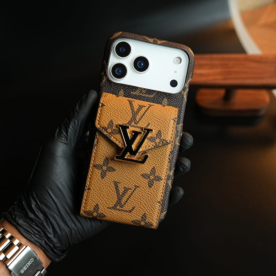FRATO iPhone 17 Series Monogram Stitched Wallet Case for iPhone 17 Series | Detachable Crossbody Strap