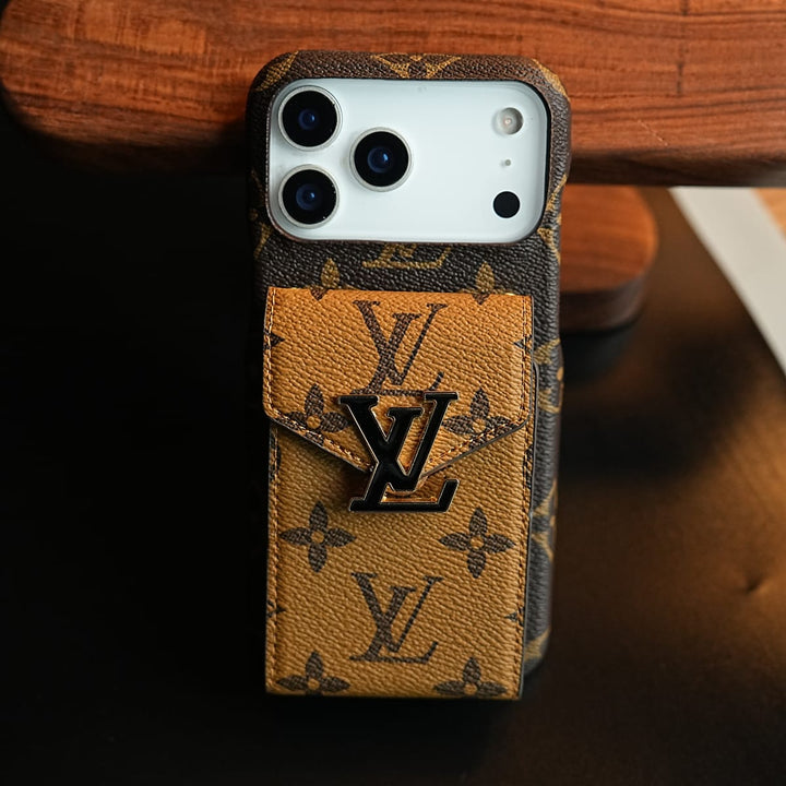 FRATO iPhone 17 Series Monogram Stitched Wallet Case for iPhone 17 Series | Detachable Crossbody Strap