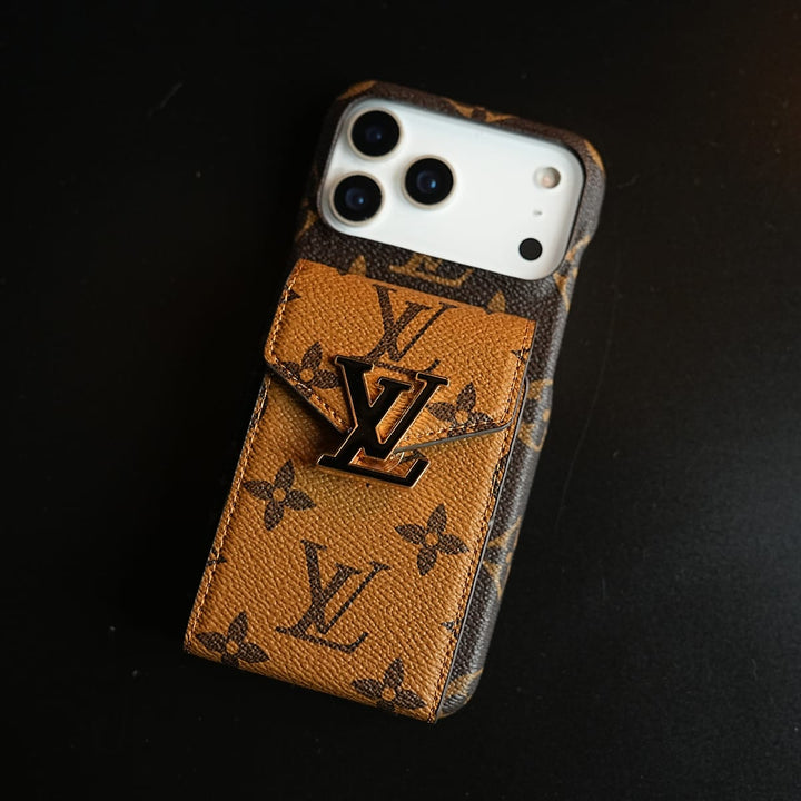 FRATO iPhone 17 Series Monogram Stitched Wallet Case for iPhone 17 Series | Detachable Crossbody Strap