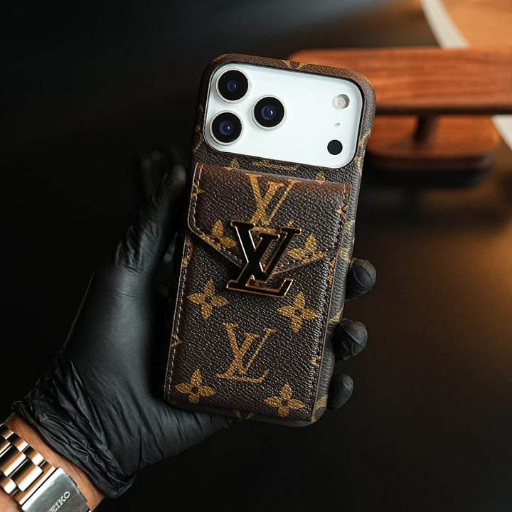 FRATO iPhone 17 Series Monogram Stitched Wallet Case for iPhone 17 Series | Detachable Crossbody Strap