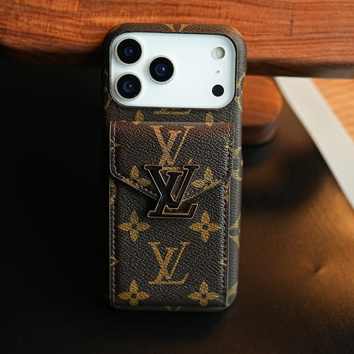 FRATO iPhone 17 Series Monogram Stitched Wallet Case for iPhone 17 Series | Detachable Crossbody Strap