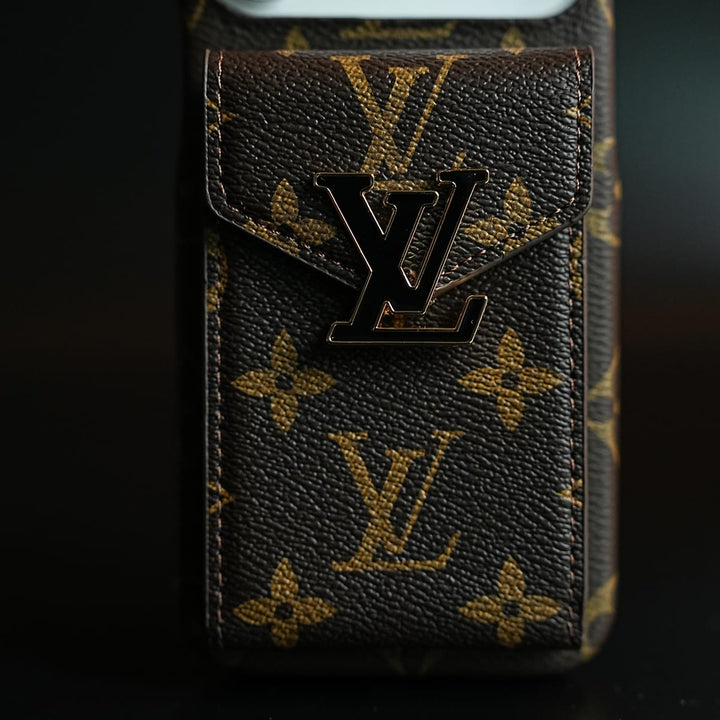 FRATO iPhone 17 Series Monogram Stitched Wallet Case for iPhone 17 Series | Detachable Crossbody Strap