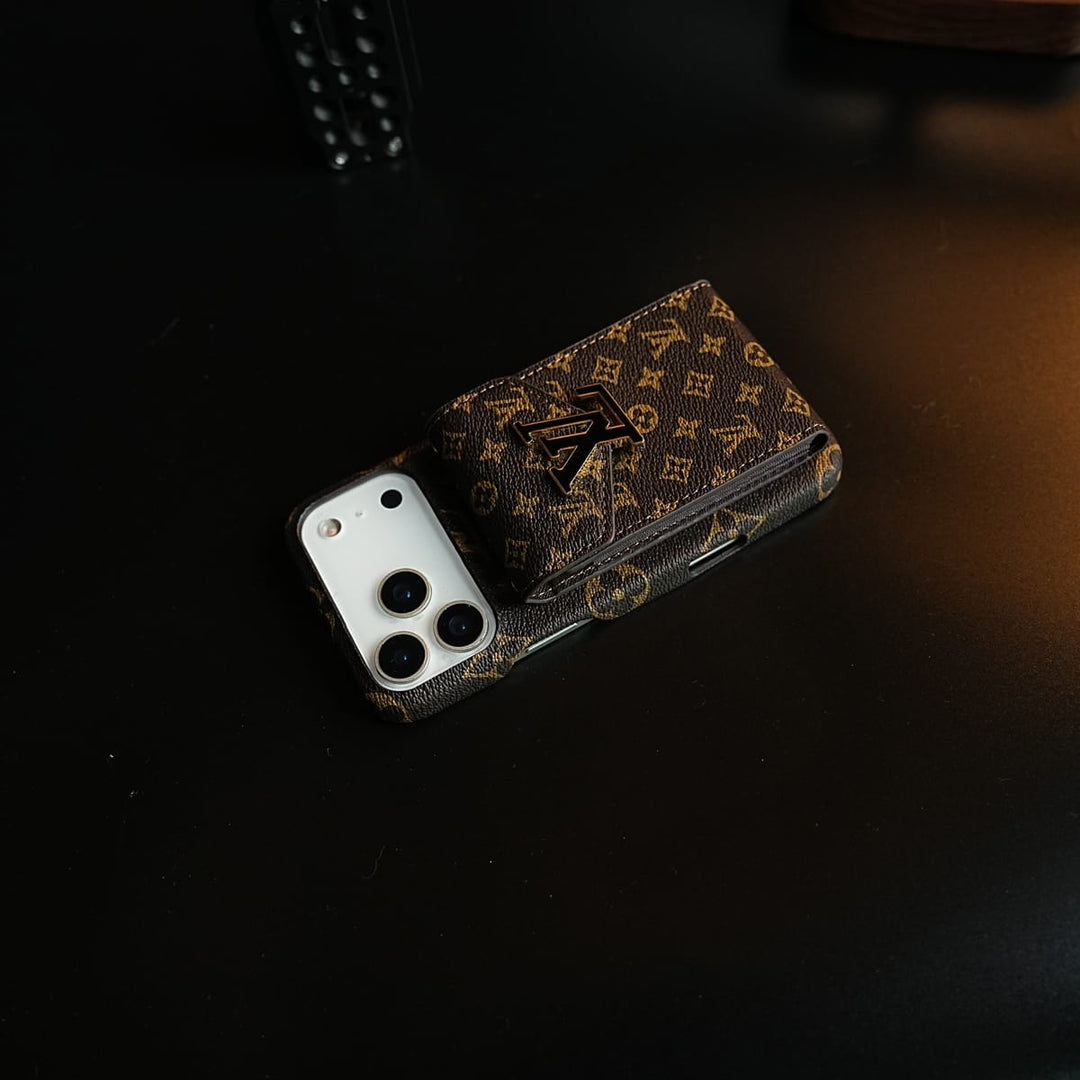 FRATO iPhone 17 Series Monogram Stitched Wallet Case for iPhone 17 Series | Detachable Crossbody Strap