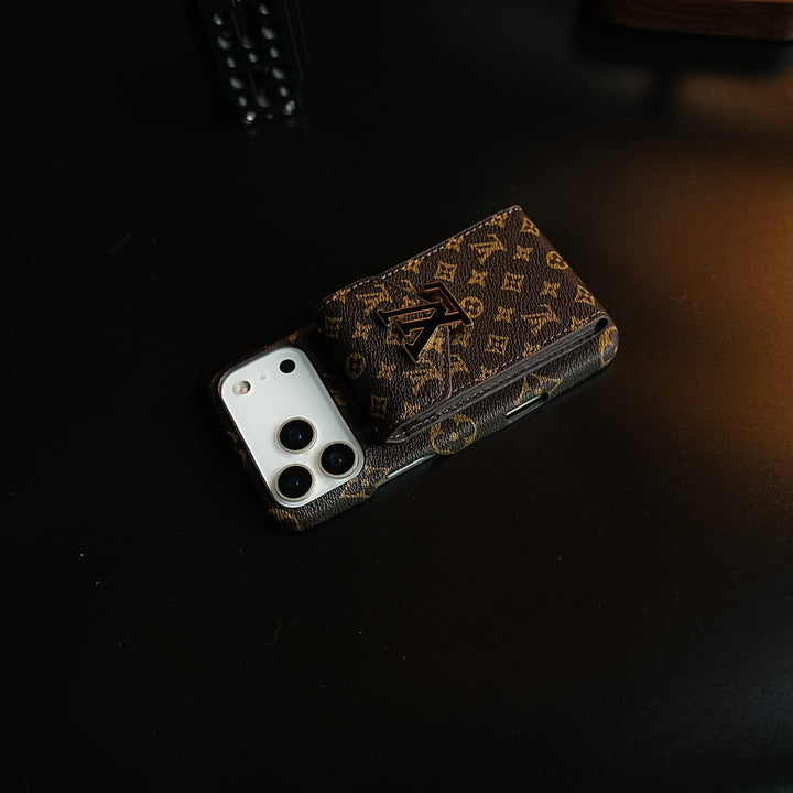 FRATO iPhone 17 Series Monogram Stitched Wallet Case for iPhone 17 Series | Detachable Crossbody Strap