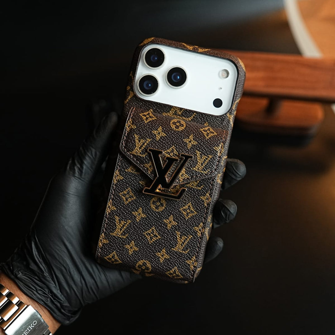 FRATO iPhone 17 Series Monogram Stitched Wallet Case for iPhone 17 Series | Detachable Crossbody Strap