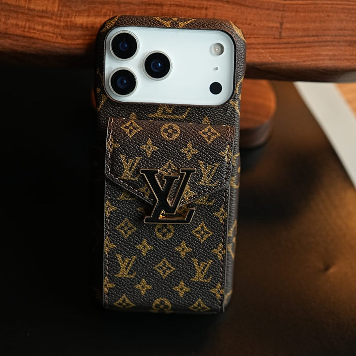 FRATO iPhone 17 Series Monogram Stitched Wallet Case for iPhone 17 Series | Detachable Crossbody Strap