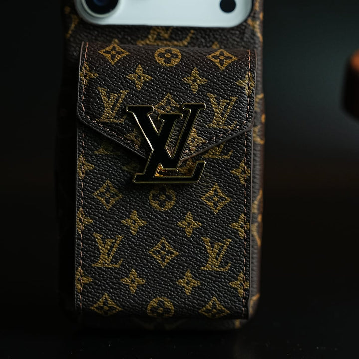 FRATO iPhone 17 Series Monogram Stitched Wallet Case for iPhone 17 Series | Detachable Crossbody Strap