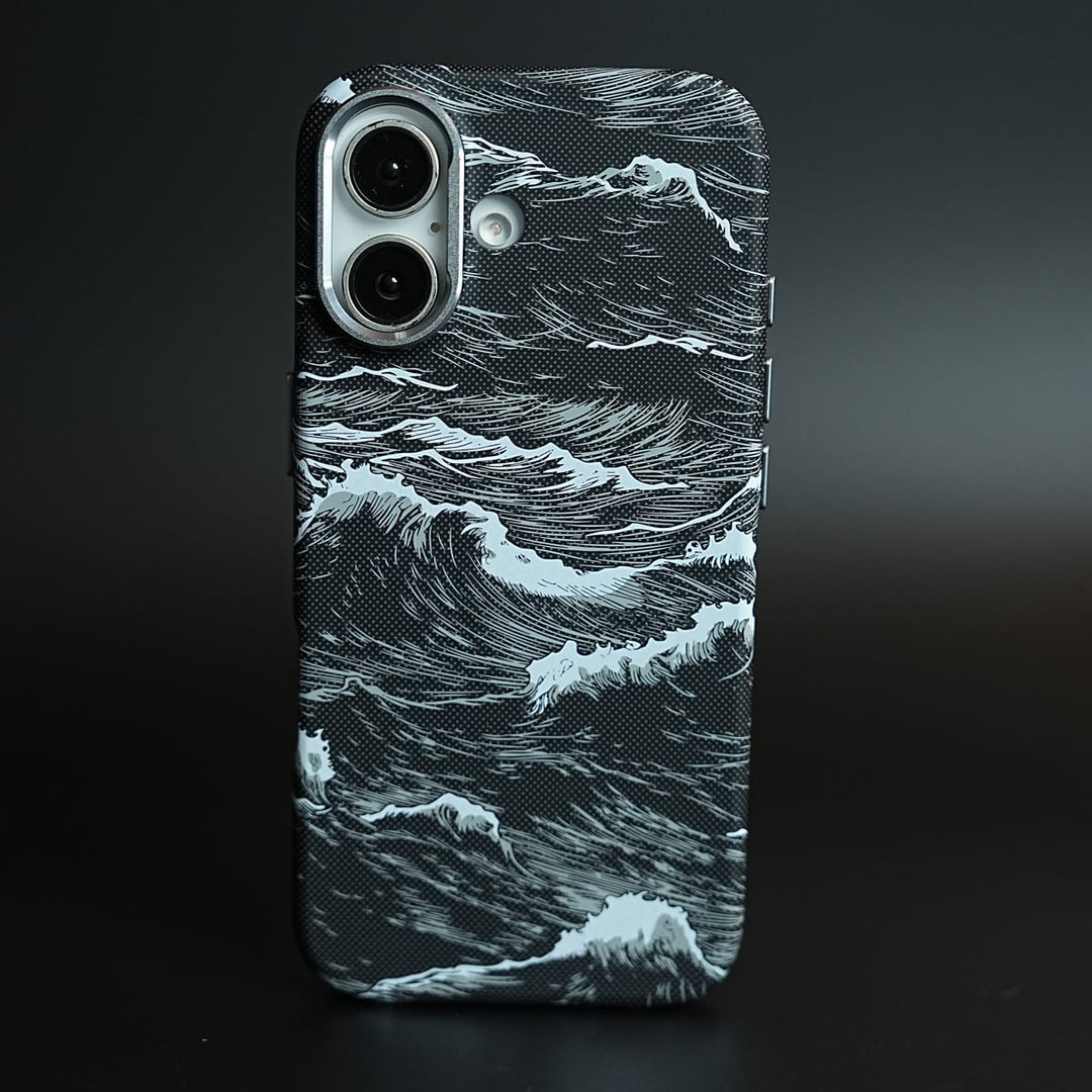 FRATO iPhone 17 Series Ocean Wave Armid Designer MagSafe Case for 17 with Metal Camera Protection