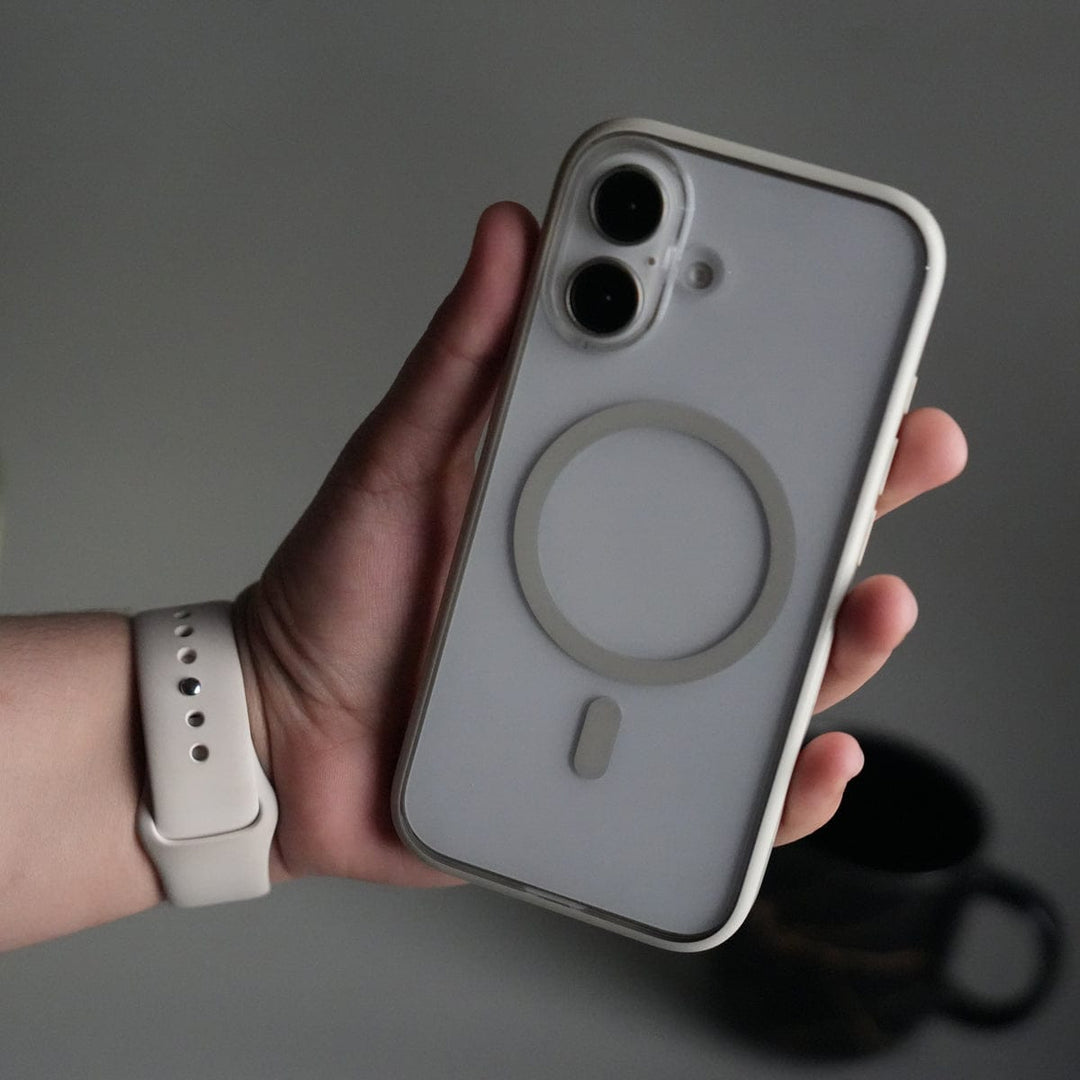 FRATO iPhone 17 Series Off White iPhone 17 ClearView LumiEdge MagSafe Case | Transparent Cover