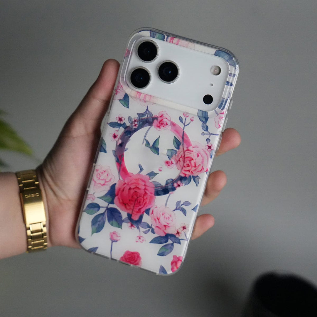 FRATO iPhone 17 Series Off White iPhone 17 Pro Max FloraCrystal Design MagSafe Case Cover