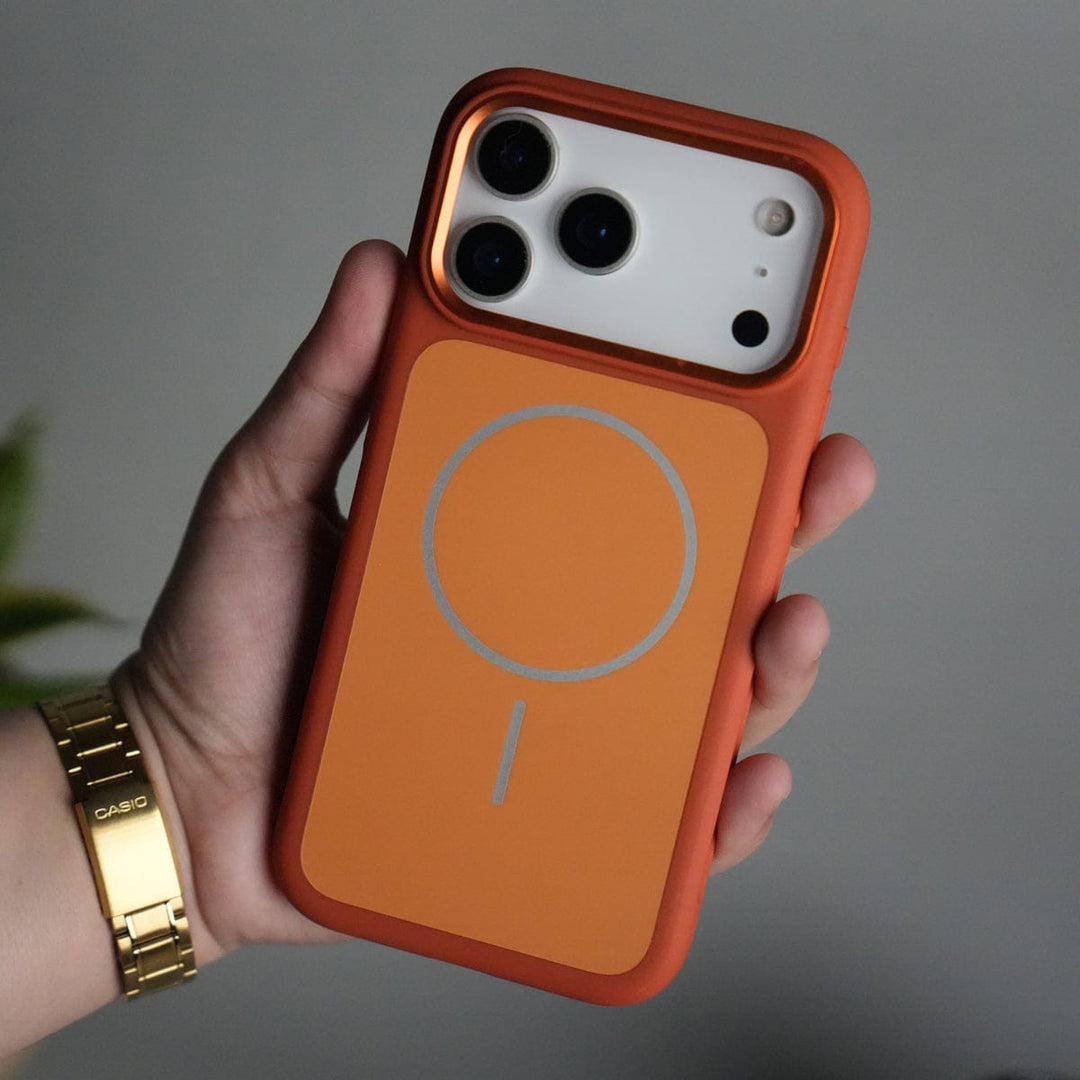 FRATO iPhone 17 Series Orange iPhone 17 Pro Max MagSafe Silicone Case Slim Matte Shockproof Cover with Camera Protection