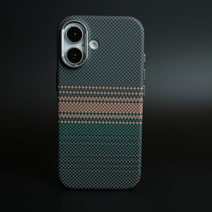 FRATO iPhone 17 Series OrangeGreen Armid Designer MagSafe Case for 17 with Metal Camera Protection