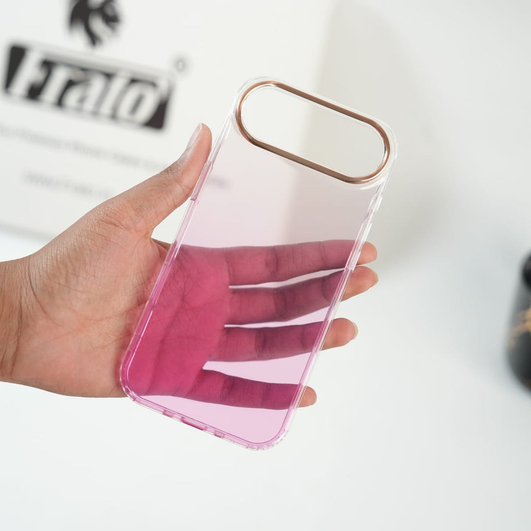 FRATO iPhone 17 Series Pink iPhone 17 Air Dual Shade Aluminum Frame Case | Metal Camera Guard Protective Cover
