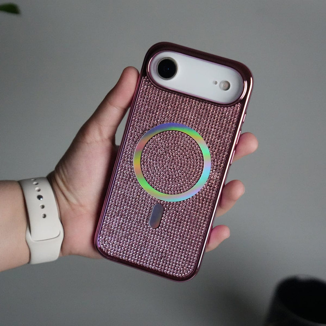 FRATO iPhone 17 Series Pink iPhone 17 Air Luxury Diamond Case Cover With MagSafe
