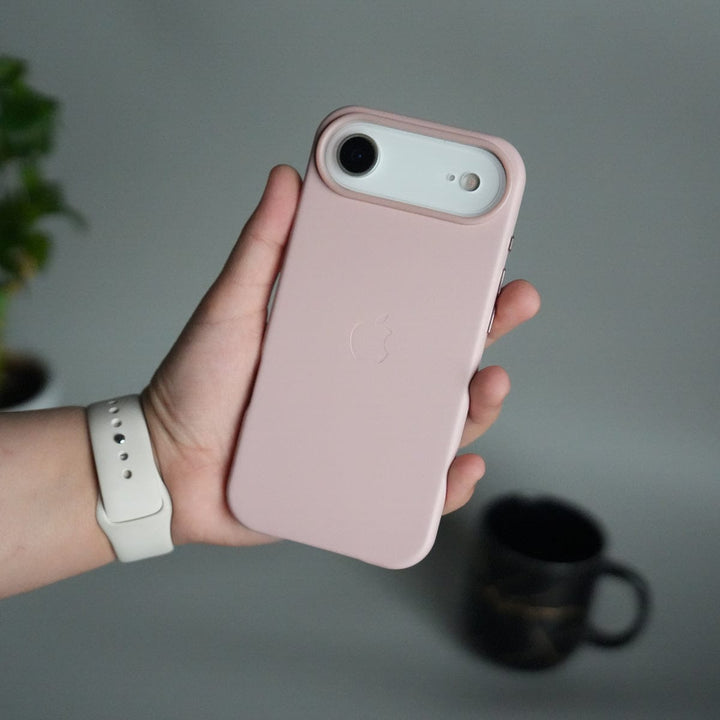 FRATO iPhone 17 Series Pink iPhone 17 Air MagSafe PU Leather Back Cover | Premium PU Leather | Slim &amp; Elegant Hard Case