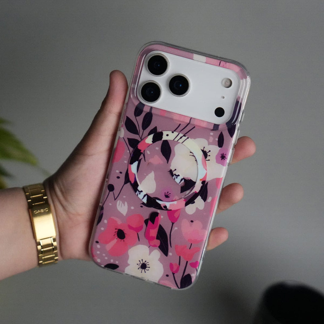 FRATO iPhone 17 Series Pink iPhone 17 Pro Max FloraCrystal Design MagSafe Case Cover