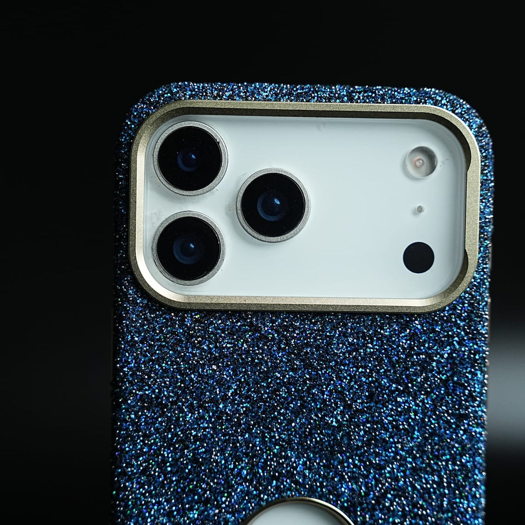 FRATO iPhone 17 Series Premium Glitter Jewel MagSafe Case for 17 Series | Metallic Camera Frame