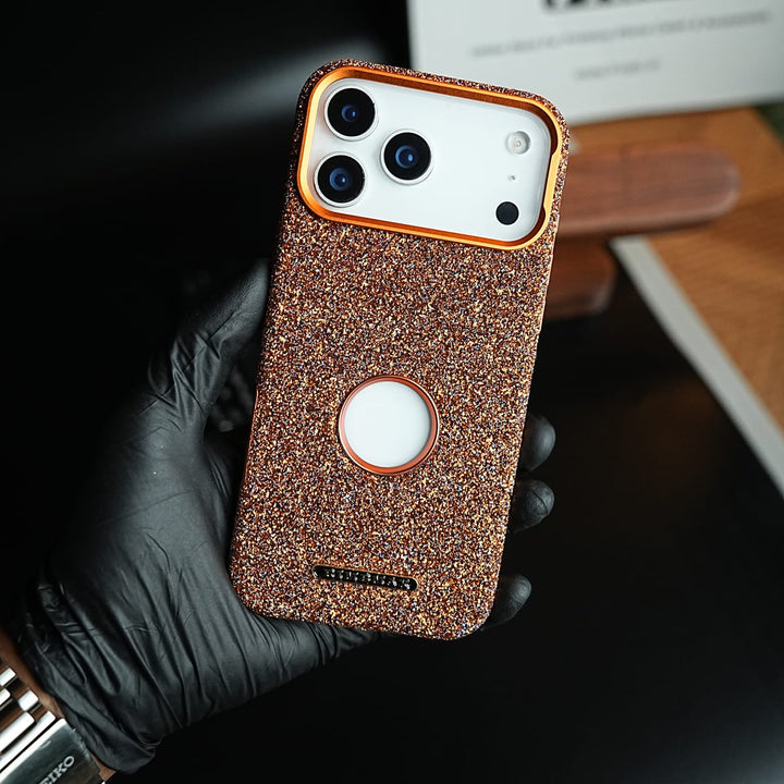 FRATO iPhone 17 Series Premium Glitter Jewel MagSafe Case for 17 Series | Metallic Camera Frame