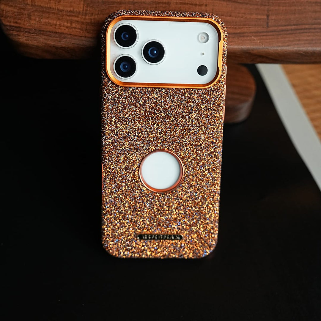 FRATO iPhone 17 Series Premium Glitter Jewel MagSafe Case for 17 Series | Metallic Camera Frame