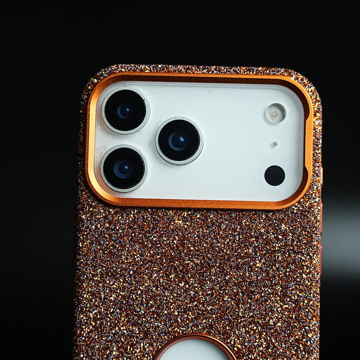FRATO iPhone 17 Series Premium Glitter Jewel MagSafe Case for 17 Series | Metallic Camera Frame