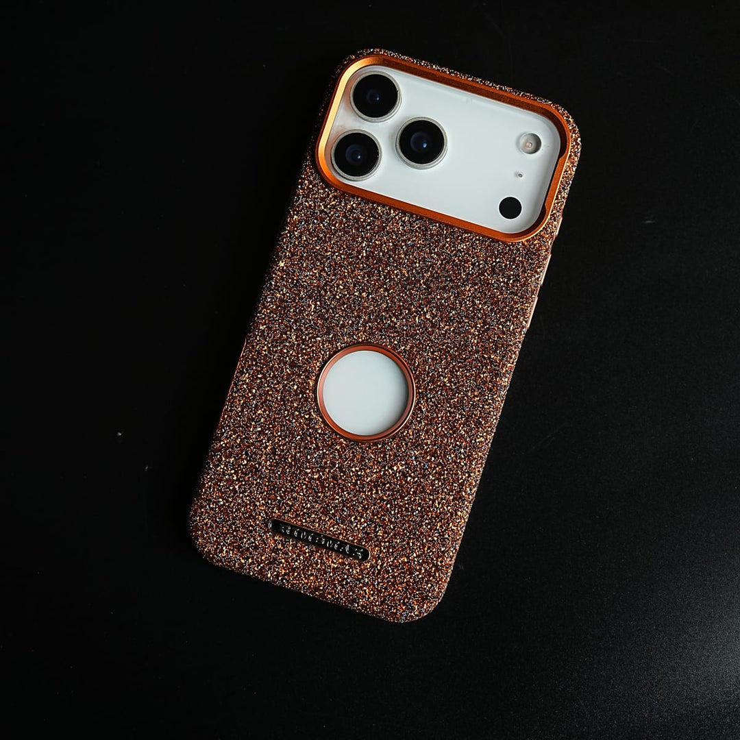 FRATO iPhone 17 Series Premium Glitter Jewel MagSafe Case for 17 Series | Metallic Camera Frame