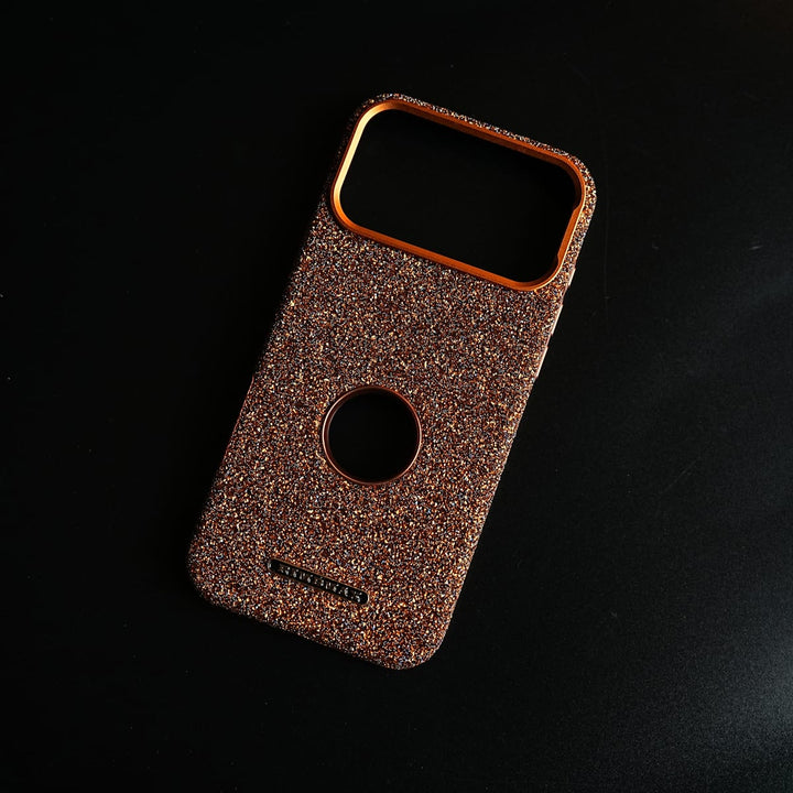 FRATO iPhone 17 Series Premium Glitter Jewel MagSafe Case for 17 Series | Metallic Camera Frame