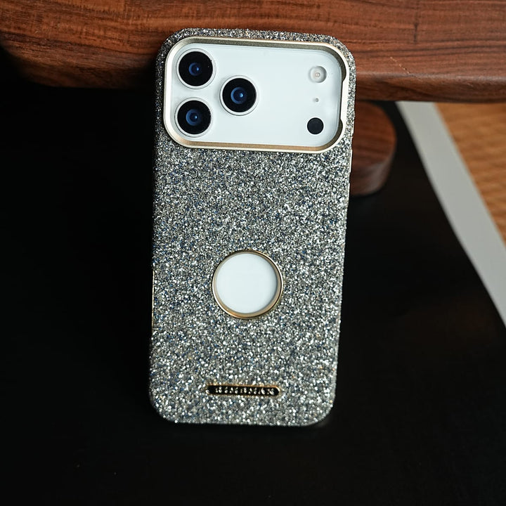 FRATO iPhone 17 Series Premium Glitter Jewel MagSafe Case for 17 Series | Metallic Camera Frame