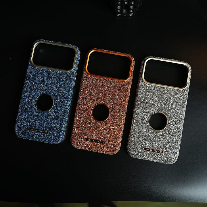 FRATO iPhone 17 Series Premium Glitter Jewel MagSafe Case for 17 Series | Metallic Camera Frame