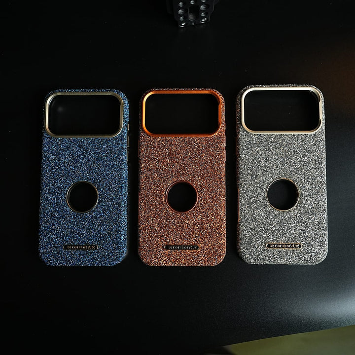 FRATO iPhone 17 Series Premium Glitter Jewel MagSafe Case for 17 Series | Metallic Camera Frame