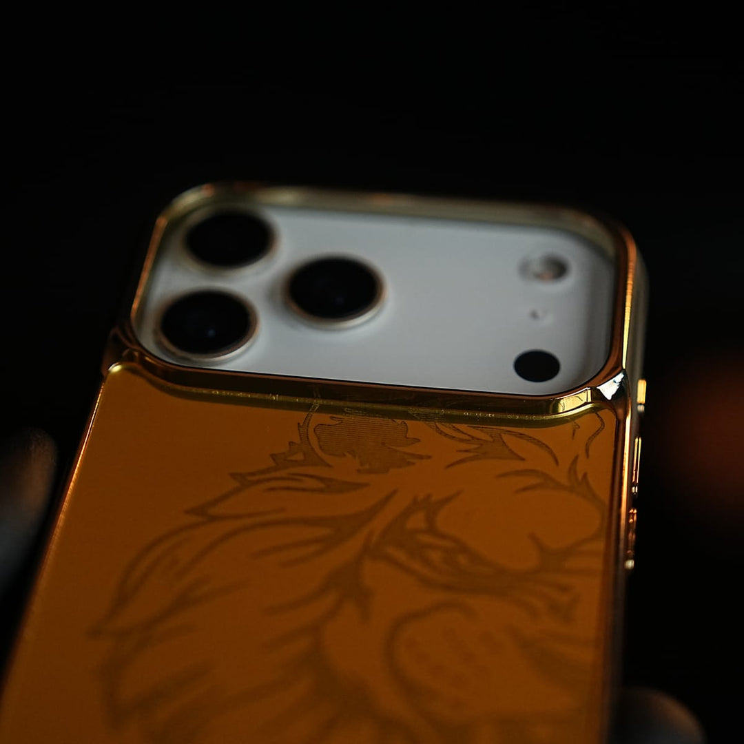 FRATO iPhone 17 Series Premium Gold Mirror Case for iPhone 17 Series | Printed Design Cover