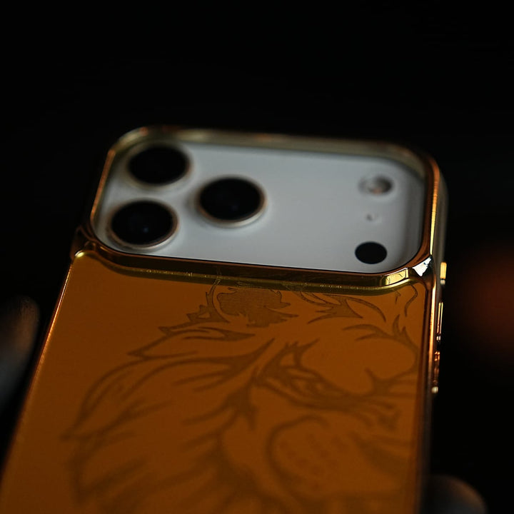 FRATO iPhone 17 Series Premium Gold Mirror Case for iPhone 17 Series | Printed Design Cover
