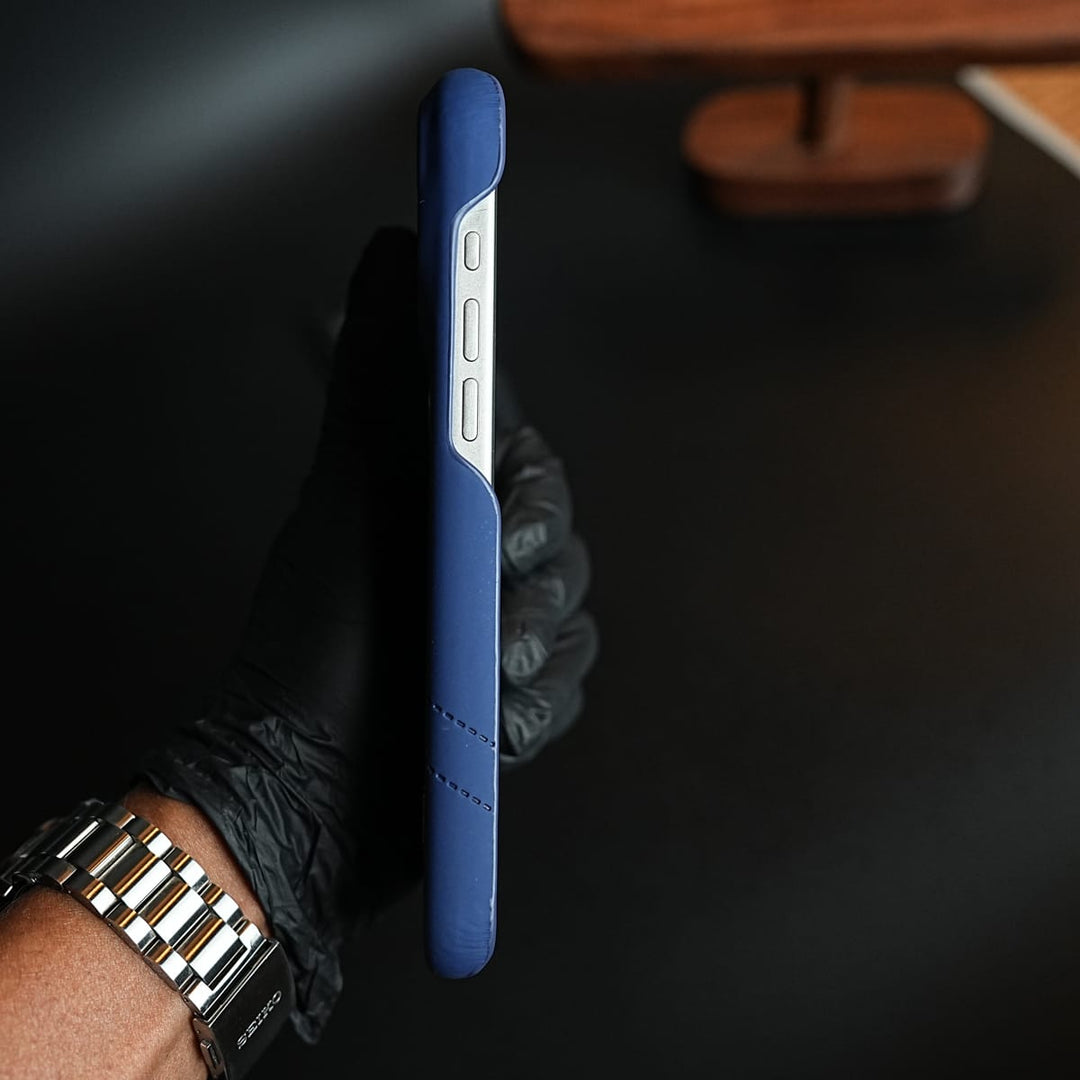 FRATO iPhone 17 Series Premium H-Style PU Leather Case for iPhone 17 Series | Luxury Designer-Inspired Protective Cover| Blue