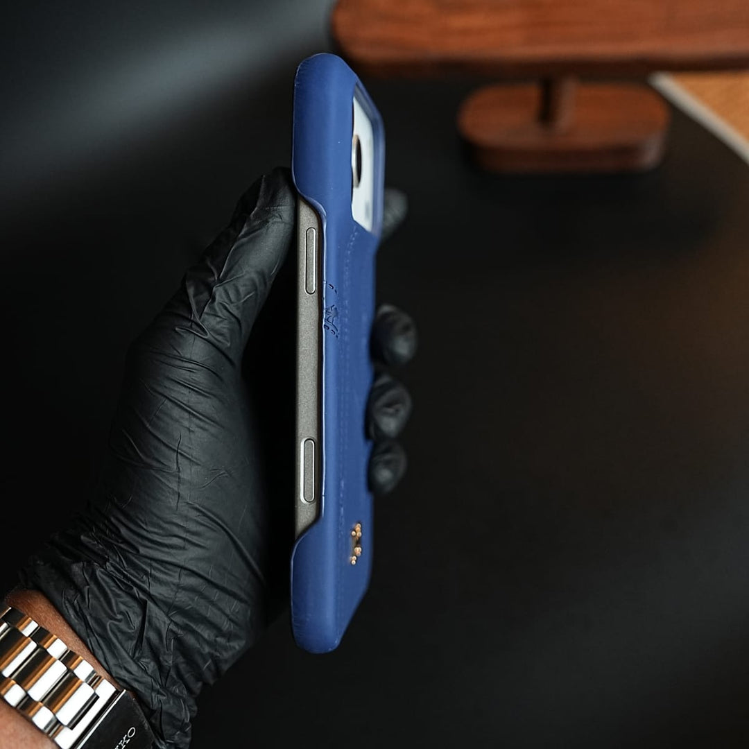 FRATO iPhone 17 Series Premium H-Style PU Leather Case for iPhone 17 Series | Luxury Designer-Inspired Protective Cover| Blue