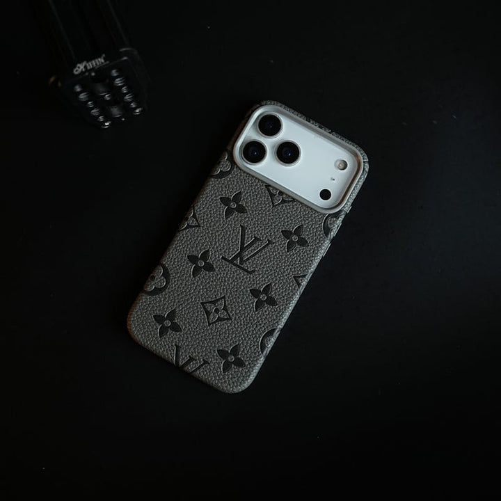 FRATO iPhone 17 Series Premium Monogram Pattern Leather-Texture Case for iPhone 17 Series | Protective Back Cover