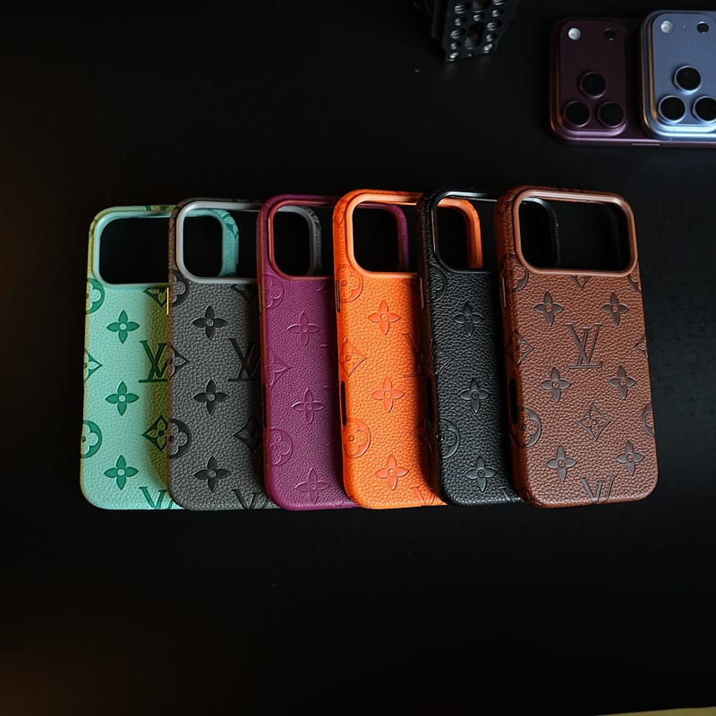 FRATO iPhone 17 Series Premium Monogram Pattern Leather-Texture Case for iPhone 17 Series | Protective Back Cover