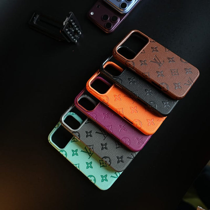 FRATO iPhone 17 Series Premium Monogram Pattern Leather-Texture Case for iPhone 17 Series | Protective Back Cover