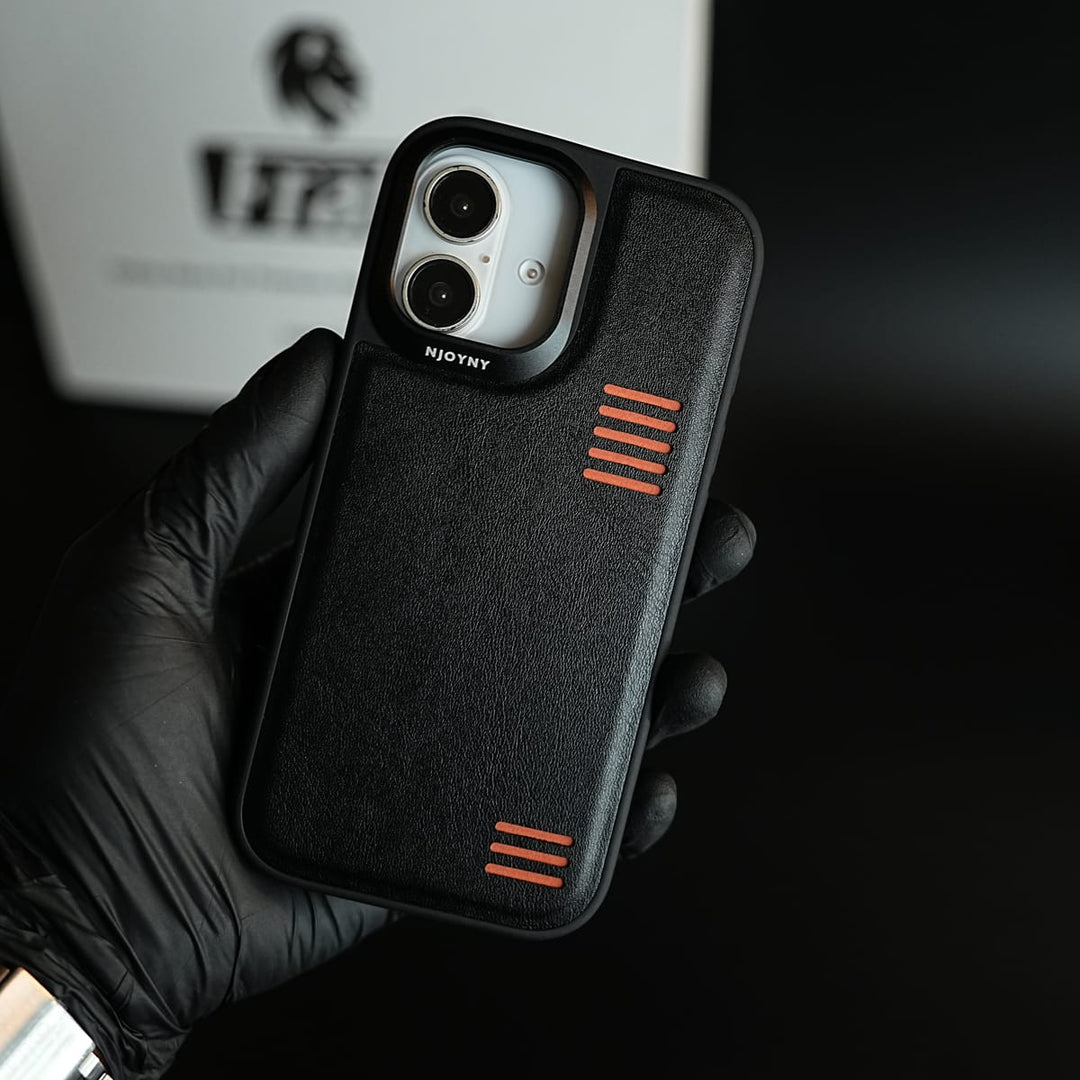 FRATO iPhone 17 Series Premium PU Leather Case for iPhone 17 | Metal Camera Frame