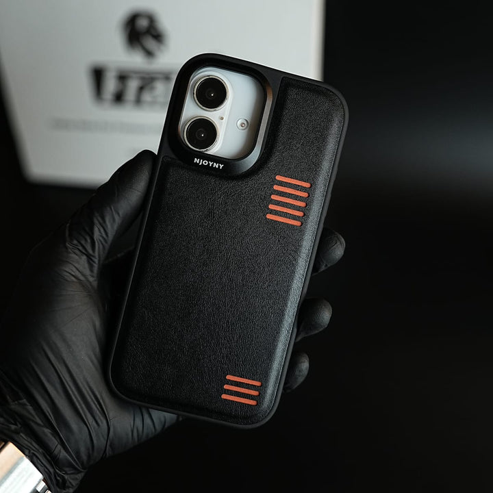 FRATO iPhone 17 Series Premium PU Leather Case for iPhone 17 | Metal Camera Frame