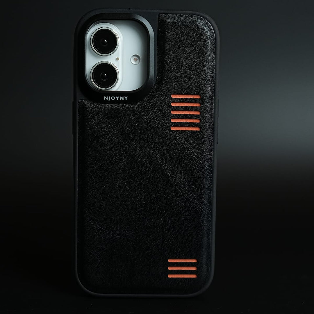 FRATO iPhone 17 Series Premium PU Leather Case for iPhone 17 | Metal Camera Frame